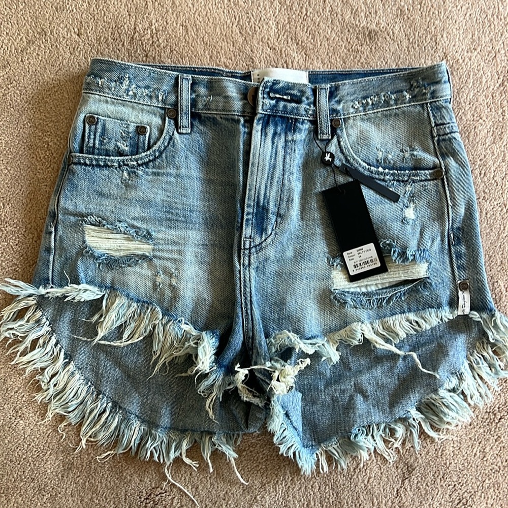Denim shorts
